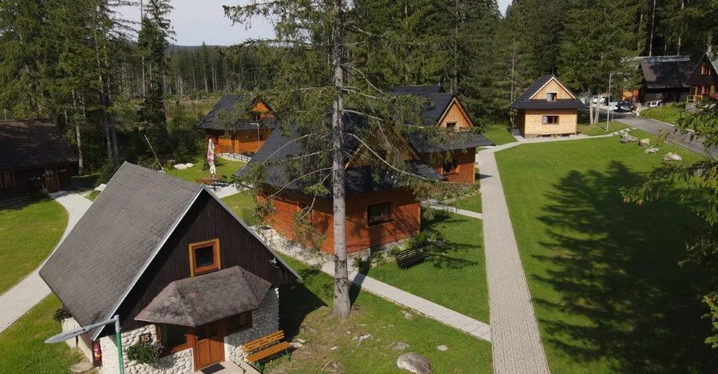 Aerial view of the Zuberec chalet resort